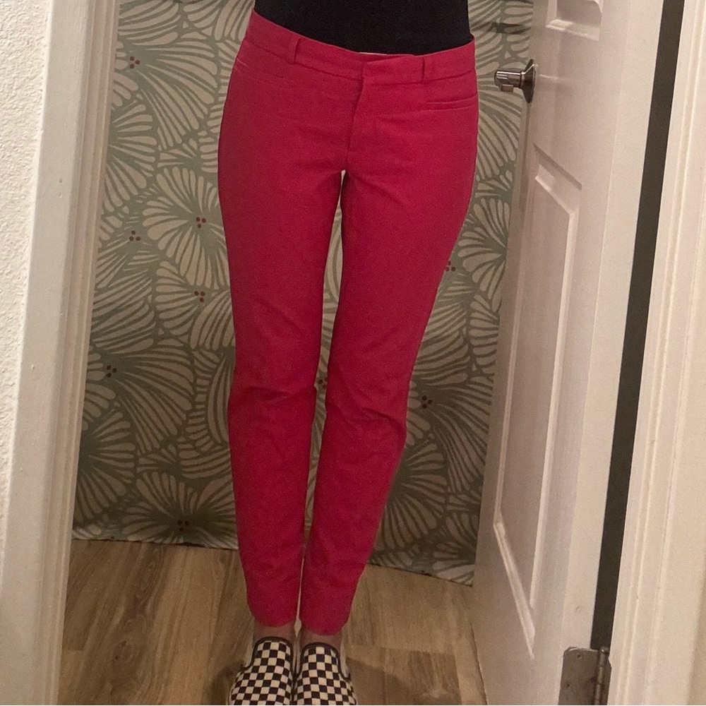 Hot pink banana republic midrise ankle, length Sloan pants